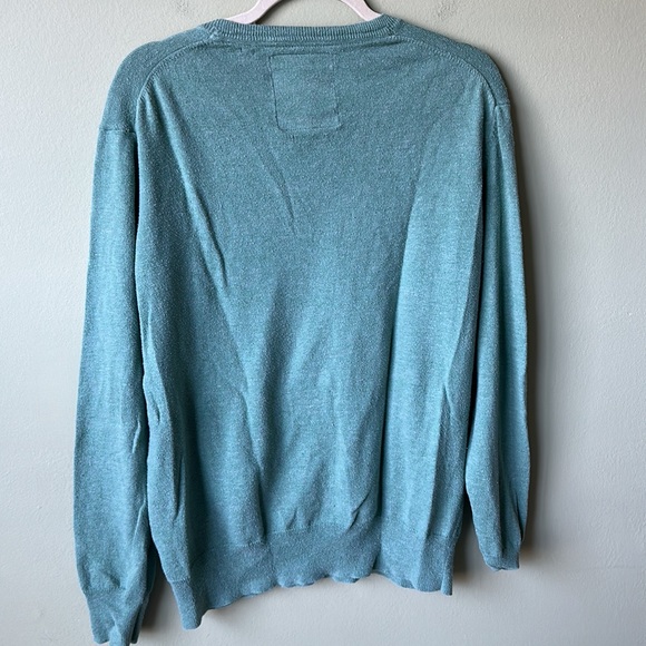 Superdry Cotton Vneck Sweater Green XL - Picture 5 of 5